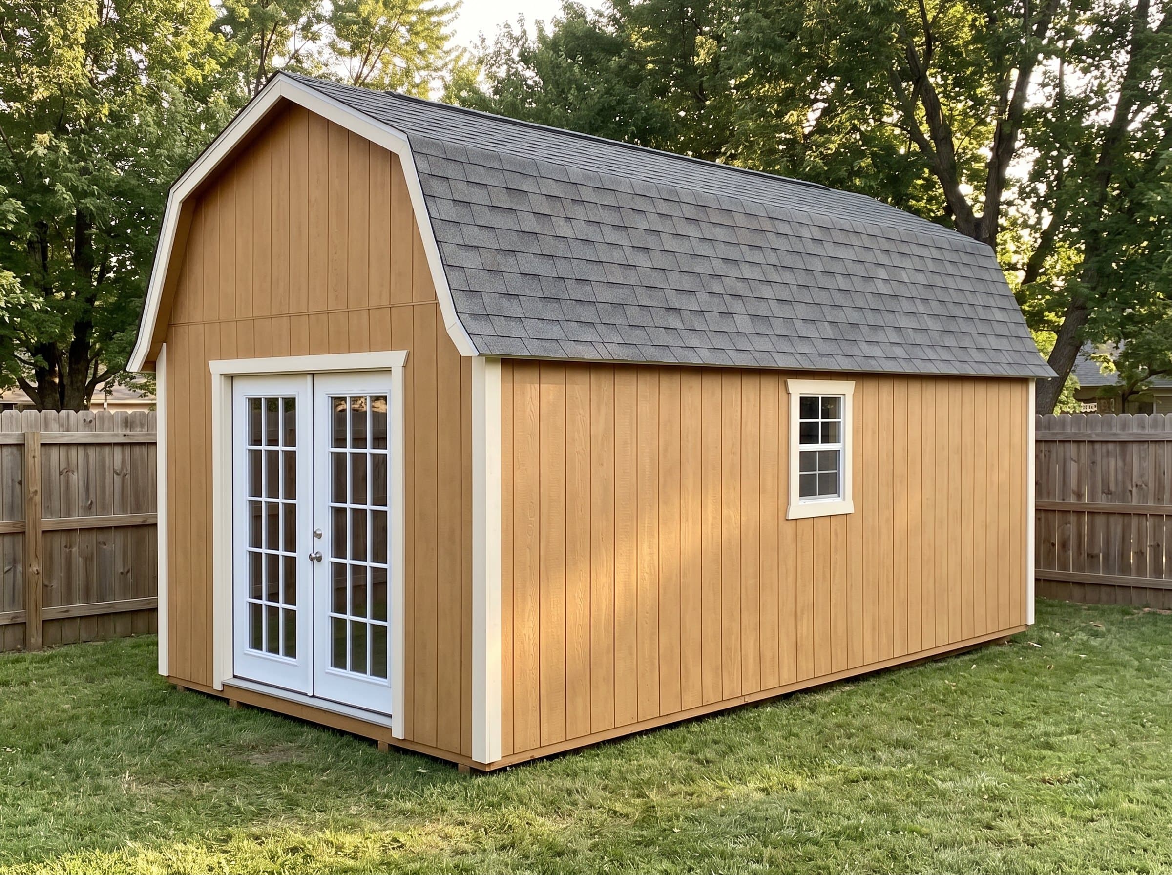 12×20 Gambrel Barn with Loft — photorealistic render